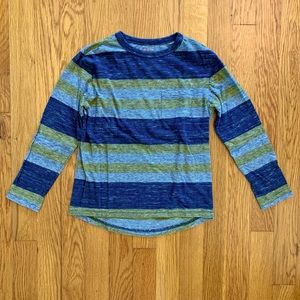 XS (4/5) Cat & Jack LS Striped Pocket T-shirt EUC